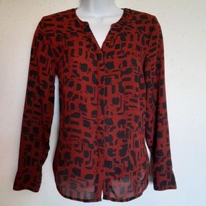 Red/blk Blouse👚 by Apt.9